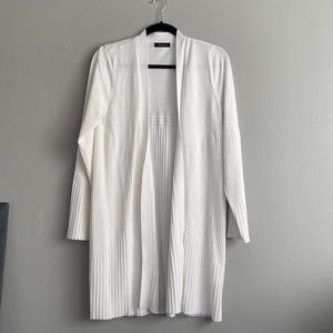 Verve Ami Long Cardigan Sweater in white